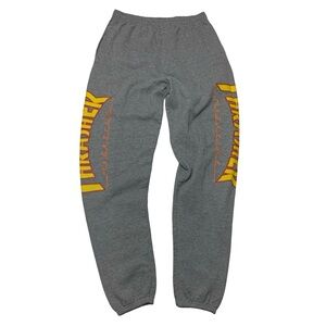 Thrasher Skateboarding Magazine Gray Sweatpants Size Small